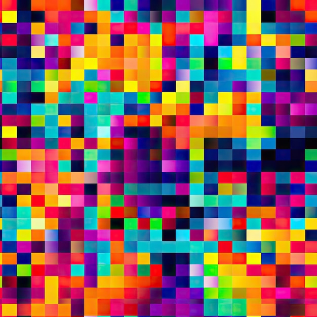 Pop-Art-Pixelmuster in lebendigen Farben