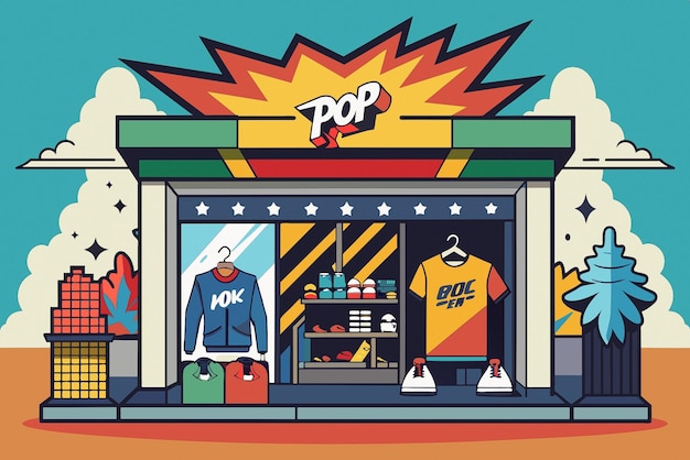 Pop Art Streetwear PopUp Shop (tienda pop-up de ropa de calle de arte pop)