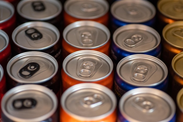 Pop caps de latas de refrigerante