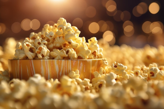 Popcorn auf einem Popcorntablett