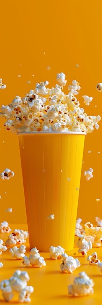 Foto popcorn background conceito de lanche perfeito inteligência artificial gerativa