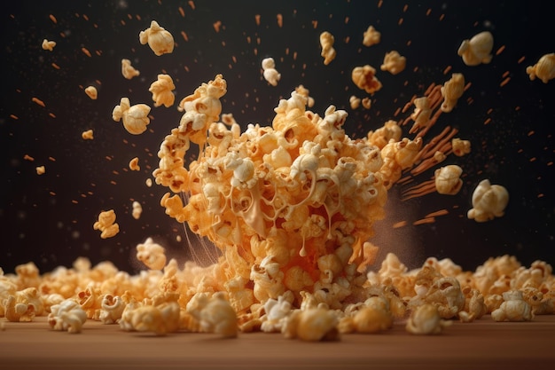 Popcorn-Explosions-KI generiert