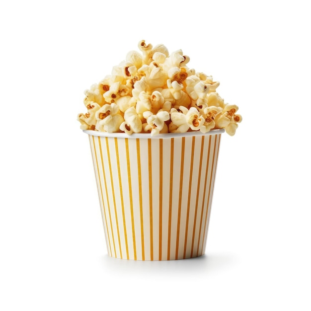 Foto popcorn getrennt auf weißem hintergrund