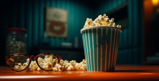Popcorn und Brillen Generative Ai