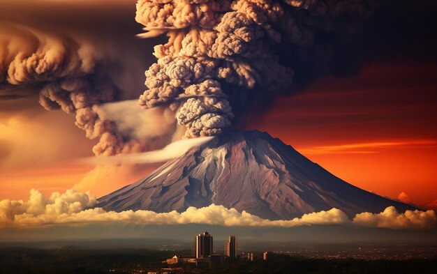 Popocatepetl Volcano Fury Eruption in Aktion Generative KI