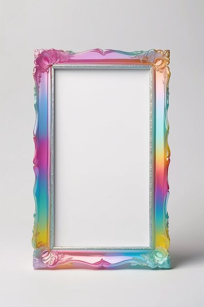 Foto poppy prism retrato en blanco marco mockup con espacio vacío blanco para colocar su diseño