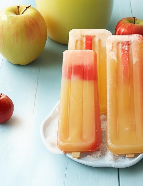 Popsicles aus Apfelsaft