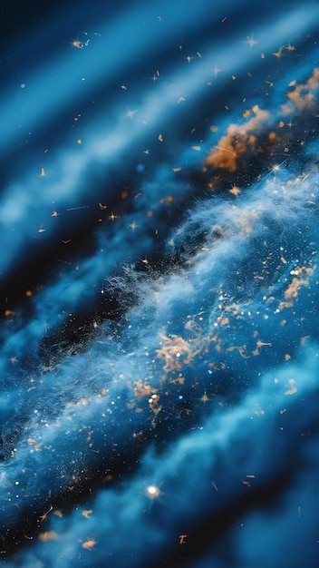 Popular fundo abstrato brilhante partículas de poeira azul estrelas faíscas