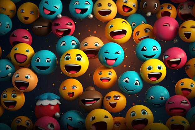 La popularidad de los emojis de fondo de los smileys