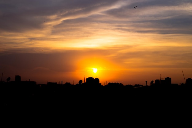 Pôr do sol bela arquitetura edifício índia