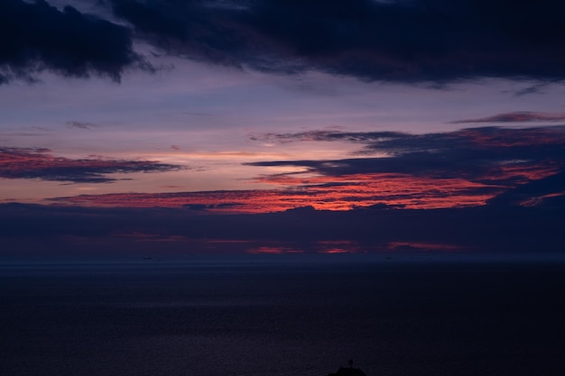 pôr do sol com nuvens fundo horário de verão lindo céu