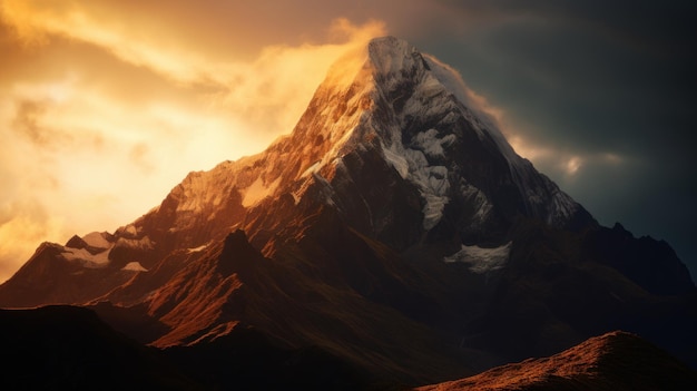 Pôr do sol deslumbrante sobre as montanhas peruanas capturado em 8k com a câmera Sony Alpha A7 Iv
