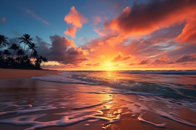 Pôr-do-sol em Punta Cana Inteligência Artificial Gerativa