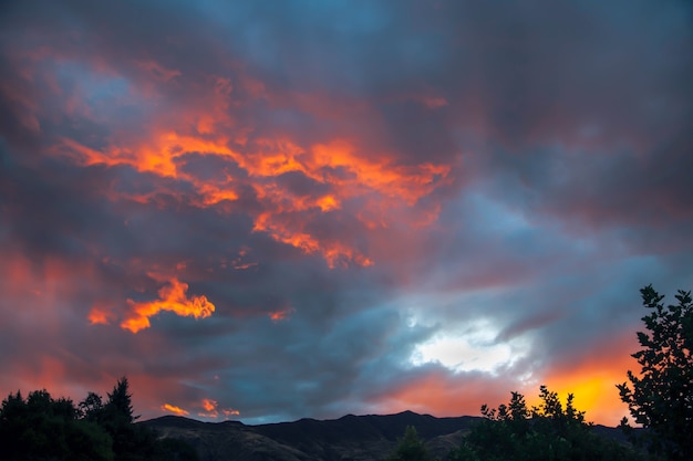 Pôr do sol em Wanaka