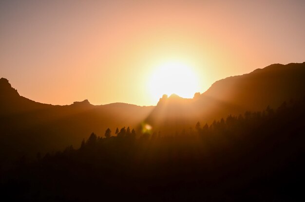 Foto pôr do sol laranja