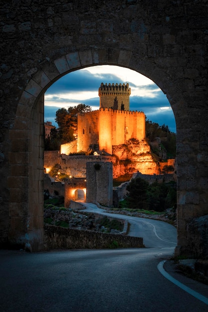 Pôr do sol no castelo de Alarcão, Cuenca