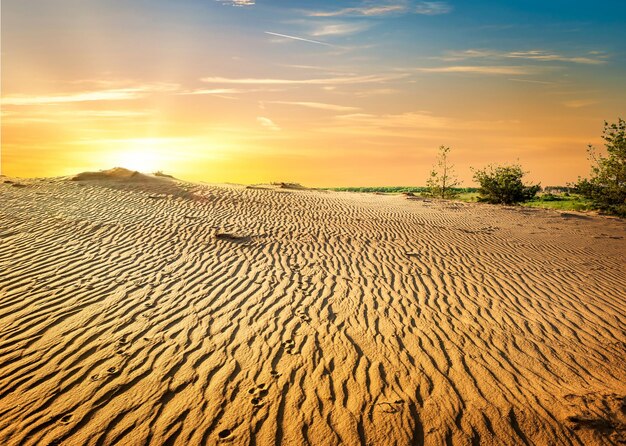 Pôr do sol no deserto