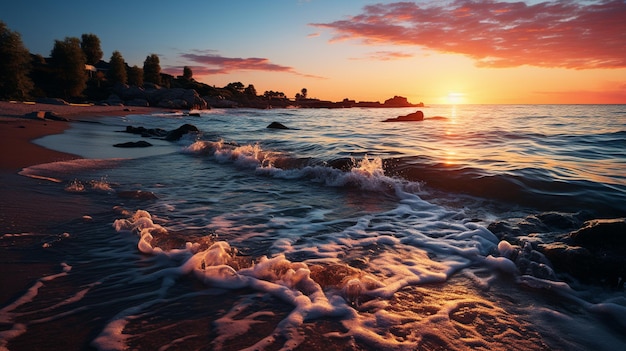 pôr do sol no mar ai gerador