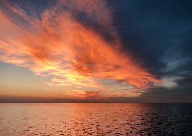 Pôr do sol no mar