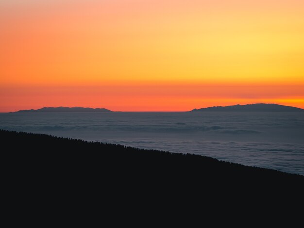 Pôr do sol no Parque Nacional de Teide