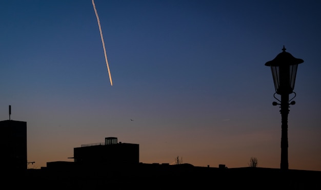 Pôr do sol sobre amsterdam