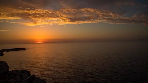 Pôr do sol sobre o mar, Meonrca, Espanha