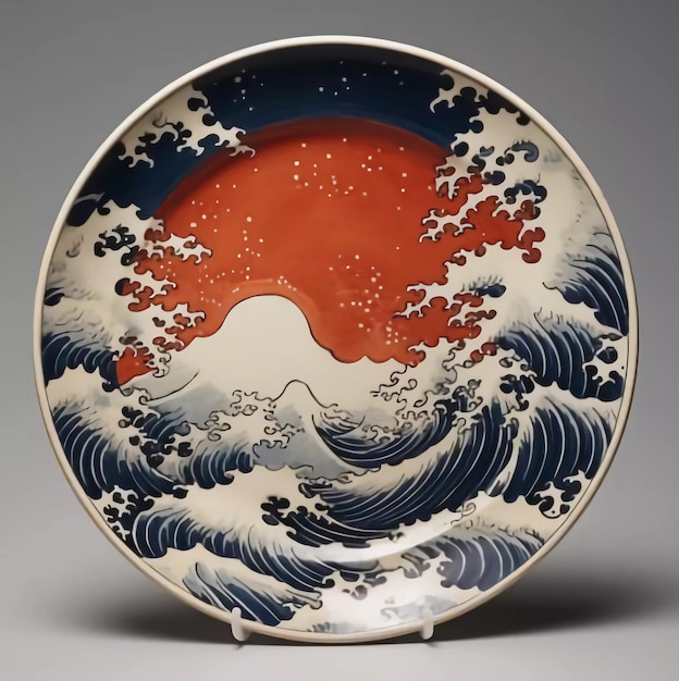 Porcelana japonesa Porcelana chinesa Kutani Ware Hokusai porcelanas Hokusai Taste Setter Sigma D