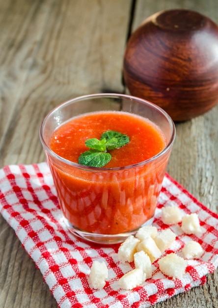 Porción de gazpacho