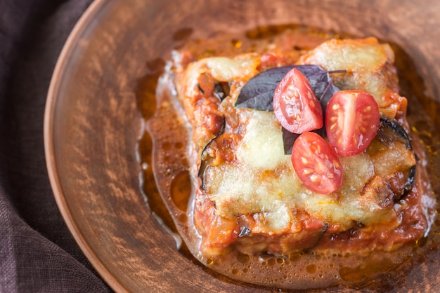 Porción de parmigiana di melanzane