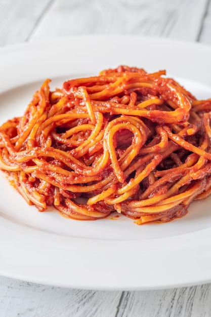 Porción de Spaghetti all'assassina