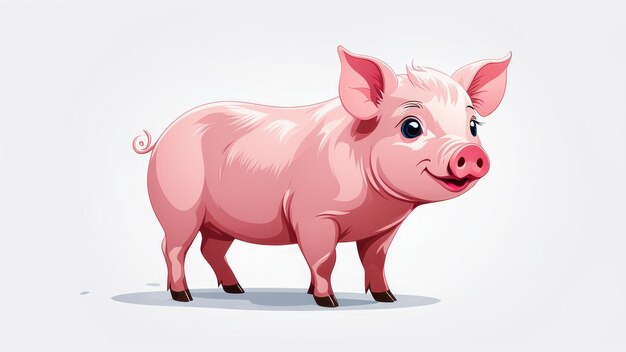 Foto porco isolado em fundo branco