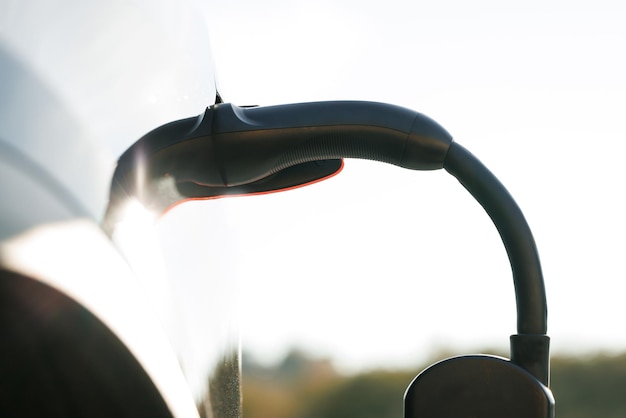 Porta de carregamento de veículos elétricos conectando tecnologia de carregamento de carros tecnologia de enchimento de energia limpa