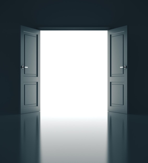 Porta de Oden no interior do quarto cinza