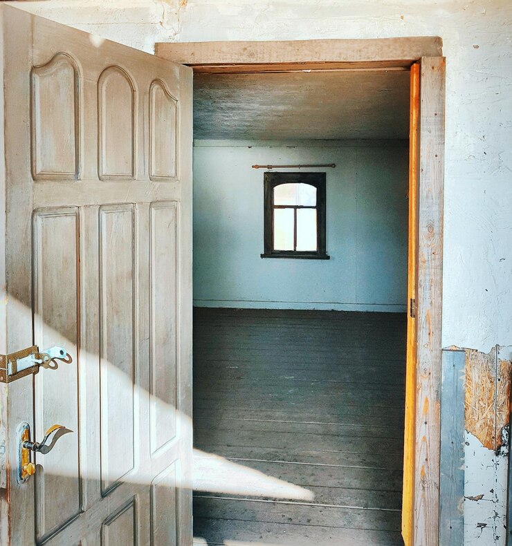 Foto porta fechada do edifício
