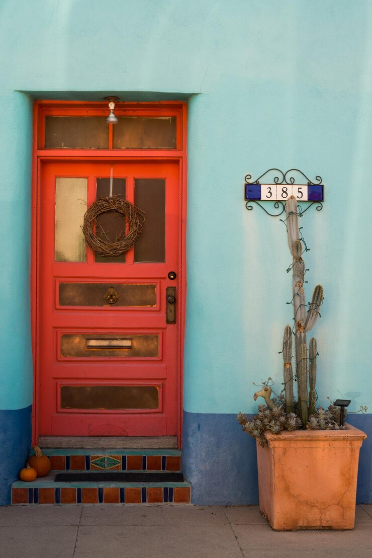 Foto porta fechada do edifício