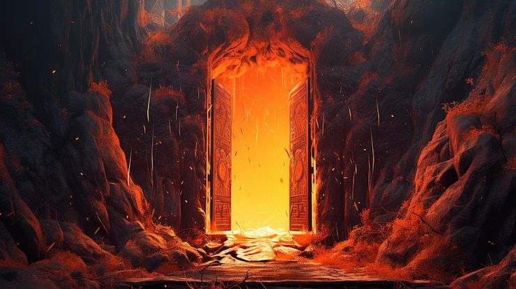 Foto porta para o inferno