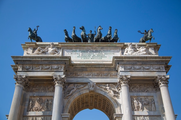 Porta Sempione em Milão, Itália