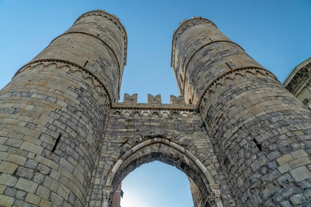 Foto porta soprana de gênova, porta medieval