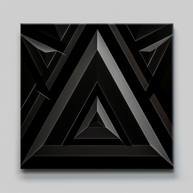 portada del álbum abstracto triángulo negro