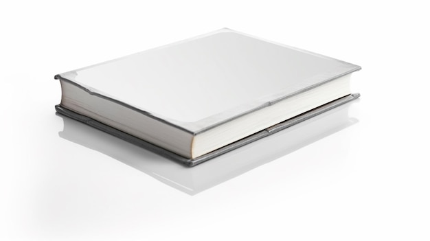 La portada en blanco del libro de bolsillo aislada sobre un fondo blanco generativa de IA
