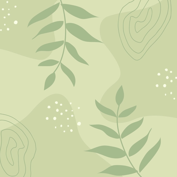 Foto portada de fondo floral simple clásico estético verde diario espiral