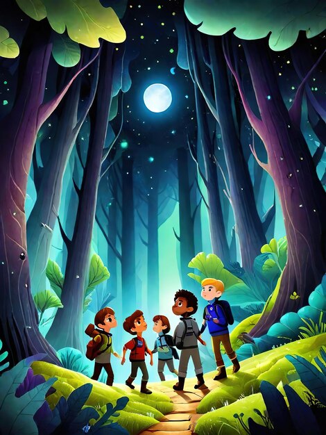 La portada del libro de la Aventura del Bosque Encantado Kid