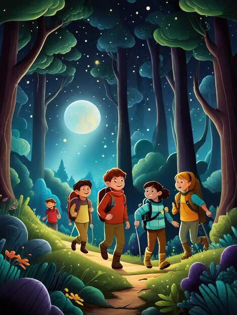 La portada del libro de la Aventura del Bosque Encantado Kid