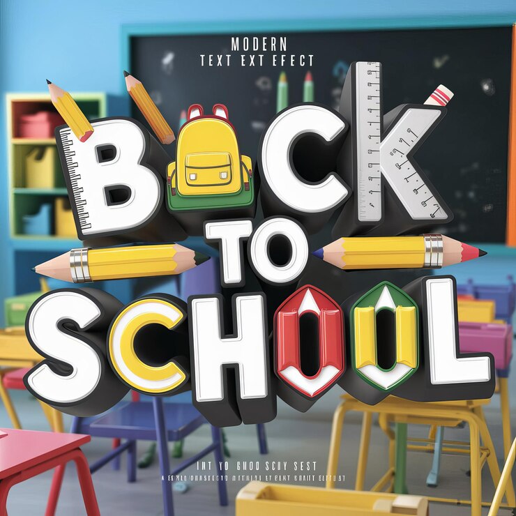 Foto una portada de libro para la espalda a la escuela con una imagen de un escritorio de la escuela y un libro titulado de vuelta a la escuela