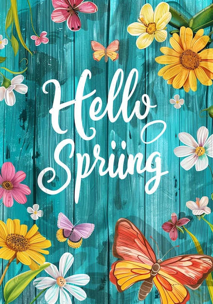 una portada de un libro con las palabras hola primavera en él