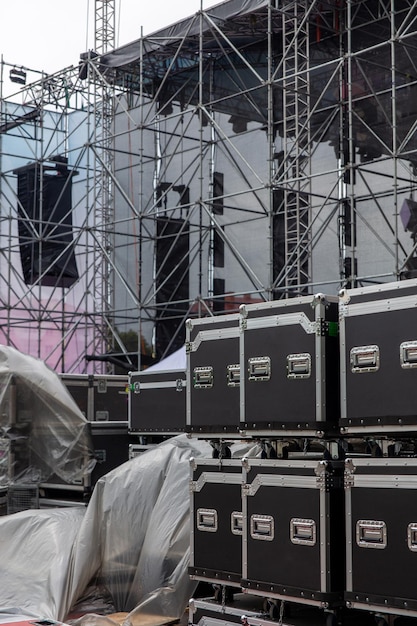 Portaequipajes para el transporte de equipos de conciertos.