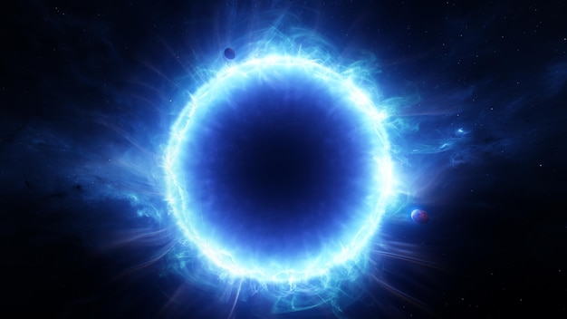 Portal im Weltraumportal öffnet Deep Space Journey Intergalaktische Reise