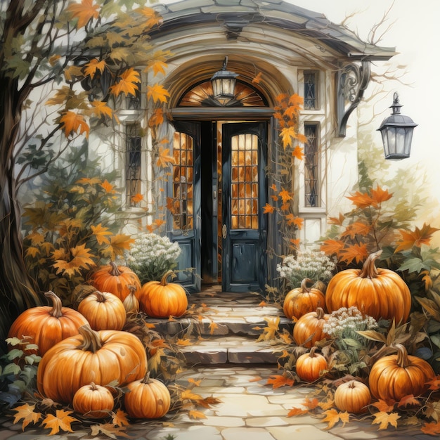 portão de entrada portas casa casa Halloween ilustração monstro assustador isolado vetor clipart fofo