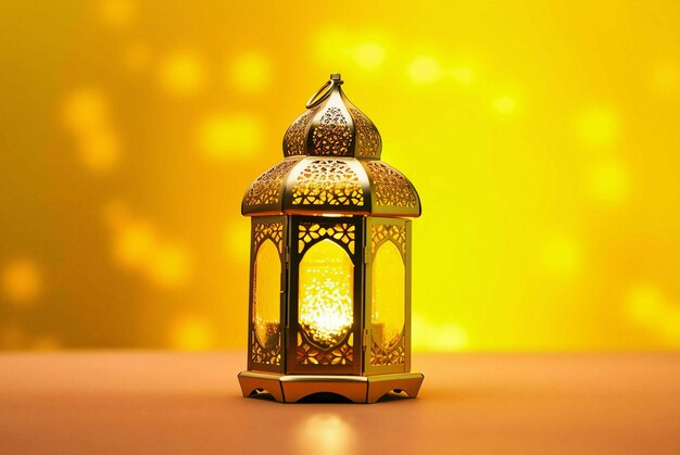 portão dourado de uma mesquita porta dourada na noite
