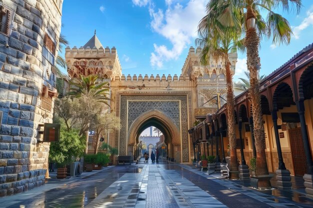 Foto portão histórico da meca em jeddah, arábia saudita